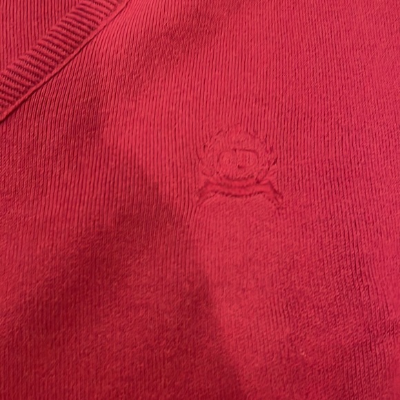 Christian Dior Vintage 1970s Burgundy Red V-Neck Sweater Vest M - Picture 3 of 7